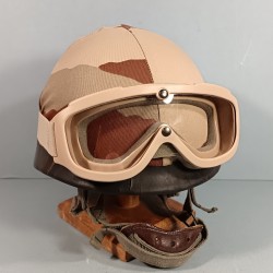 CASQUE F1 CAMOUFLE DAGUET GUERRE DU GOLF 1990 - 1991 COUVRE CASQUE ET LUNETTES BOLLE LEGION ETRANGERE DESERT STROM